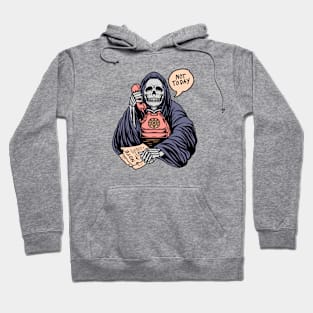 Not Today Satan // Funny Grim Reaper Cartoon Hoodie